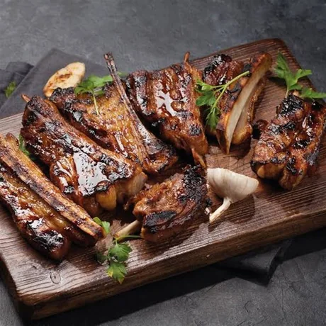 Costillas con salsa BBQ