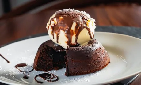 Volcán de chocolate