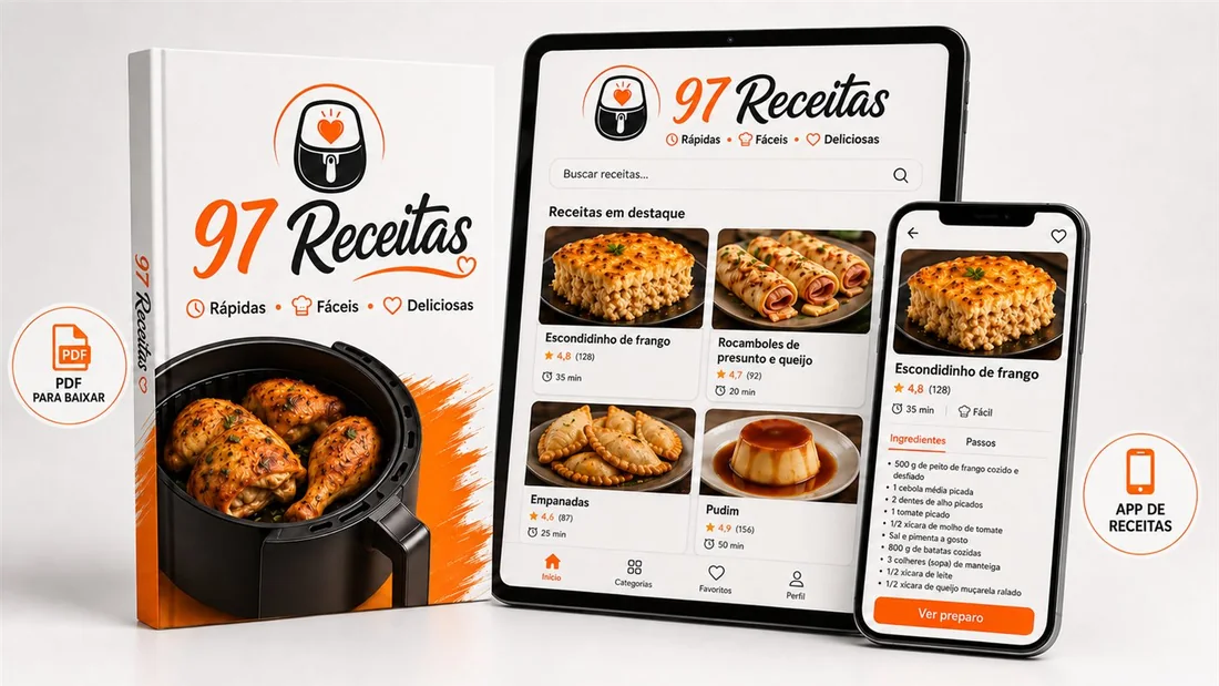 Aplicación y Libro Digital 97 Recetas para Air Fryer